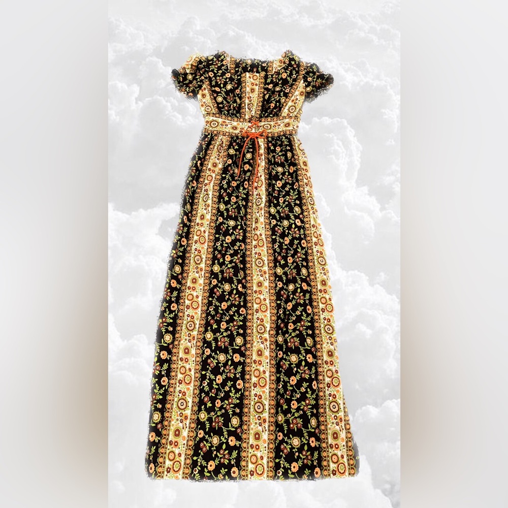 Vintage 1970s psychedelic maxi dress